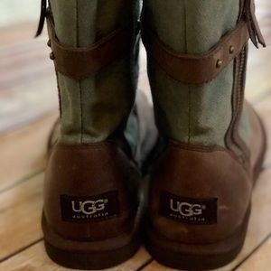 NWOT Mid Calf UGGs with canvas Uppers Size 7